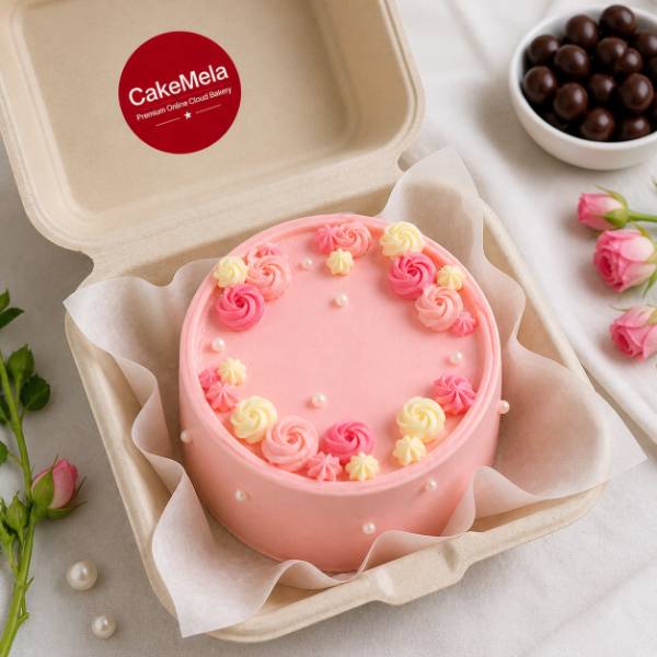 Pink Blossom Bento Cake